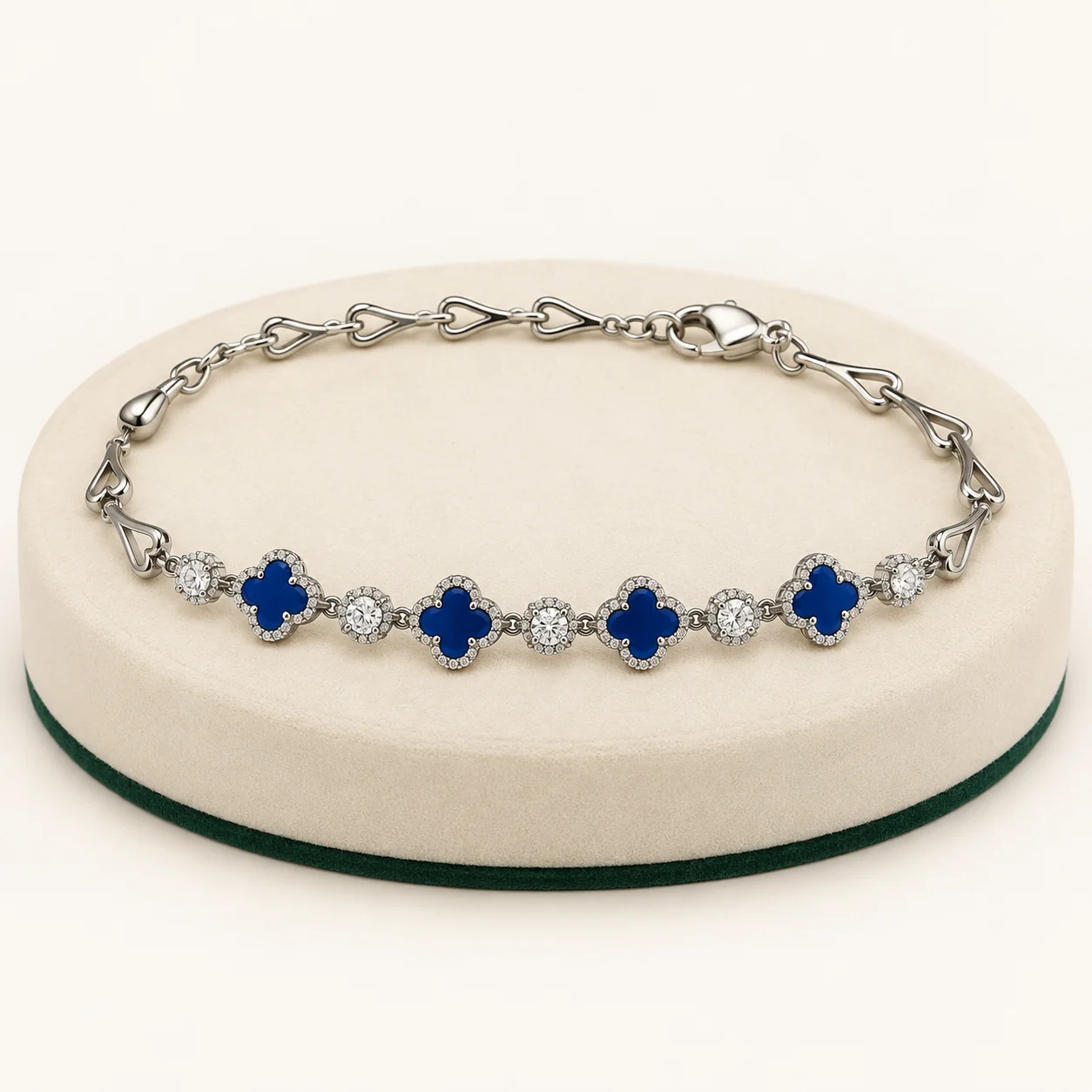 Blue Clover Station Bracelet by NoorKara