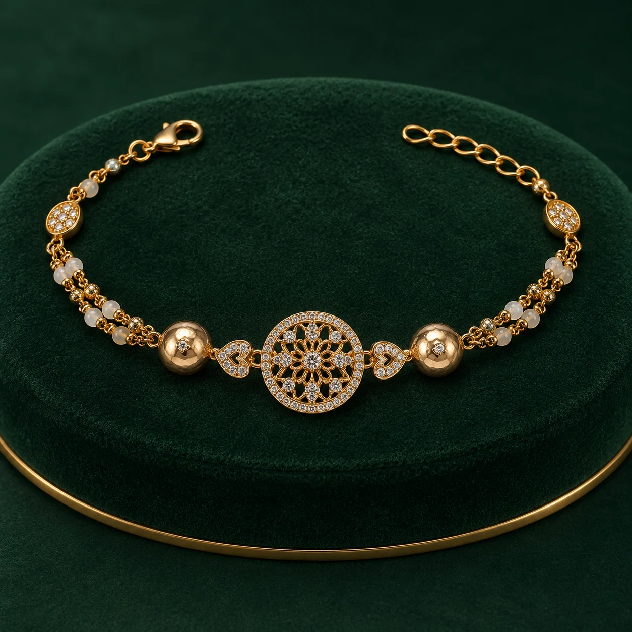 Round Filigree Medallion Bracelet by NoorKara