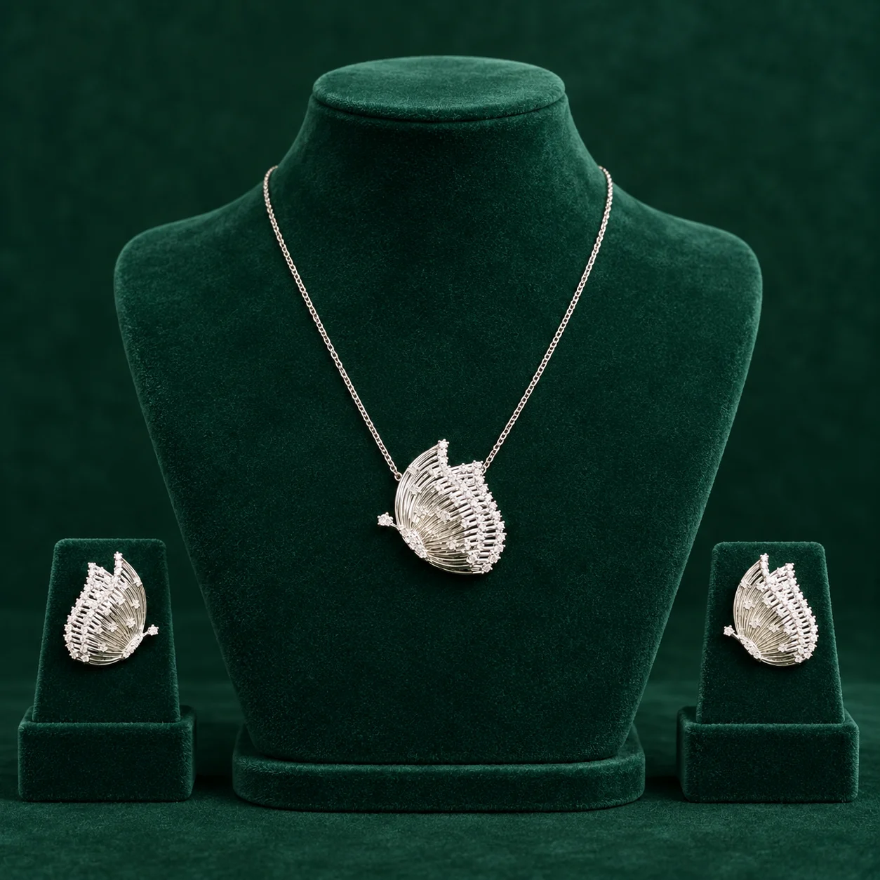 Leaf Shell Necklace Set by NoorKara