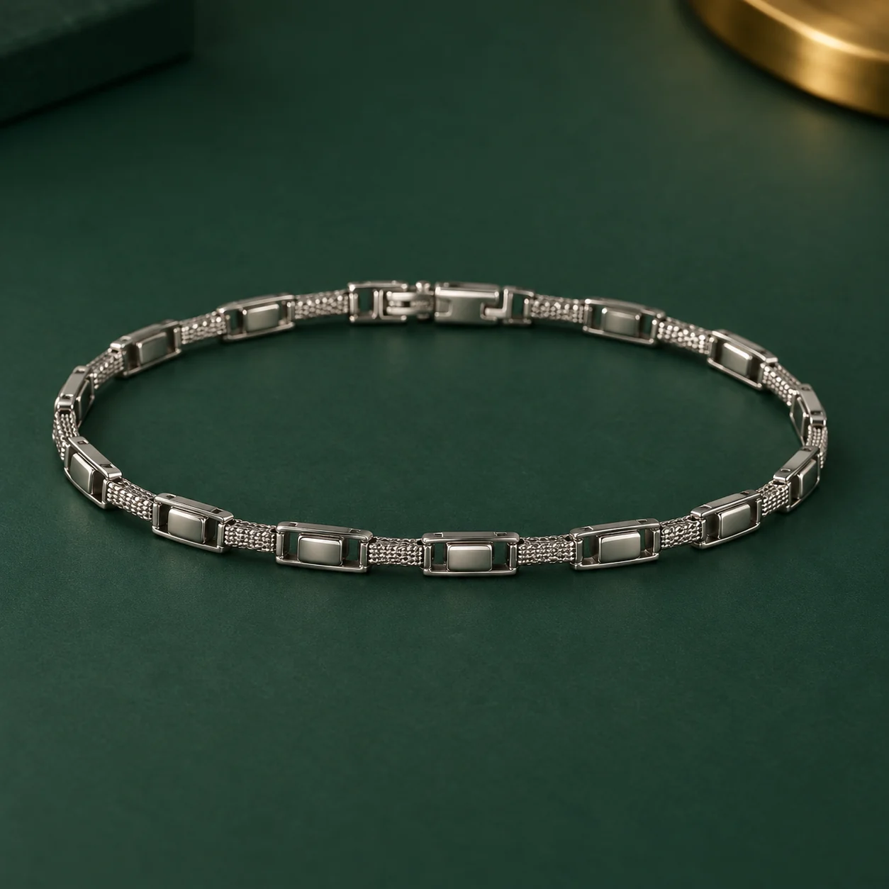 Framed Plate Mesh Bracelet by NoorKara