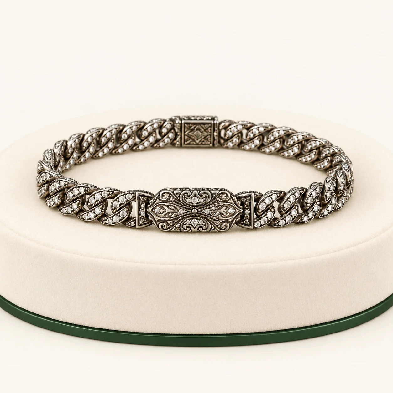 Ornate Plaque Curb Bracelet by NoorKara
